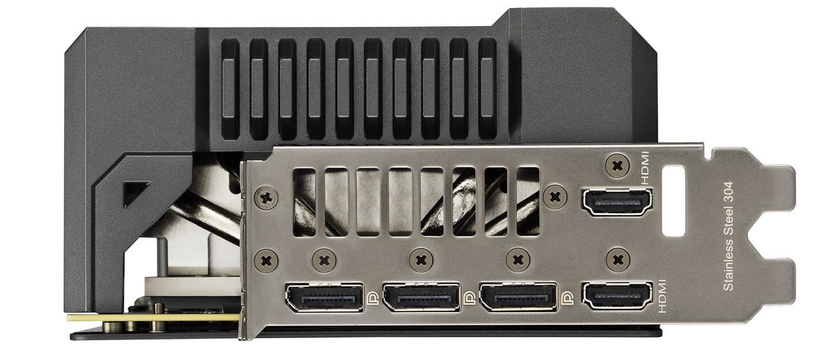 3 connecteurs DisplayPort 1.4a et 2 ports HDMI 2.1a © ASUS