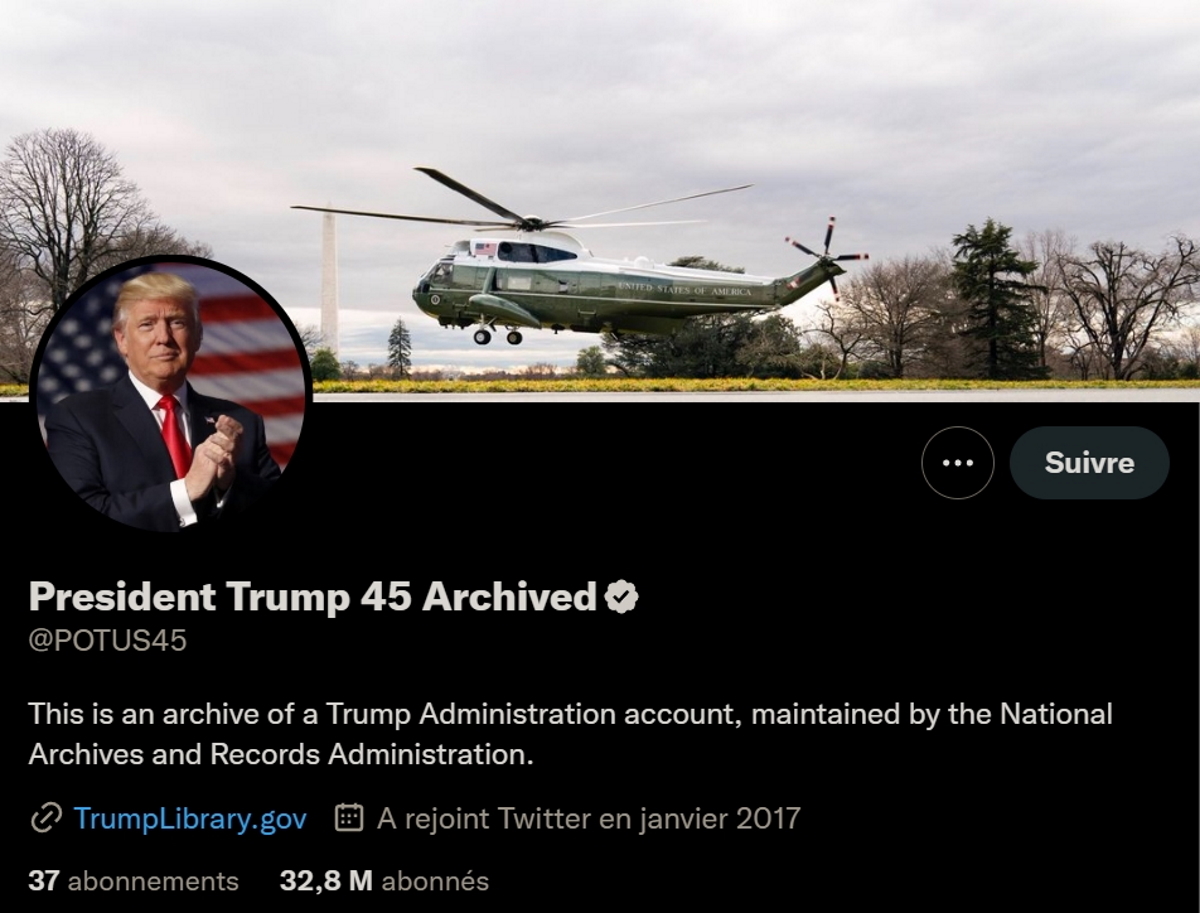 Trump Twitter © Capture d'écran