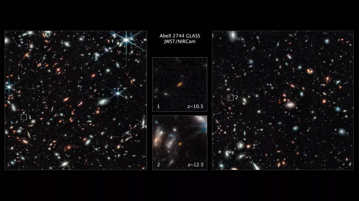 Galaxie GLASS z12 © NASA/ESA/CSA/Tommaso Treu (UCLA)/Zolt G. Levay (STScI)
