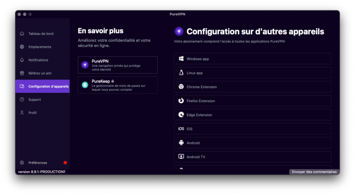 PureVPN macOS