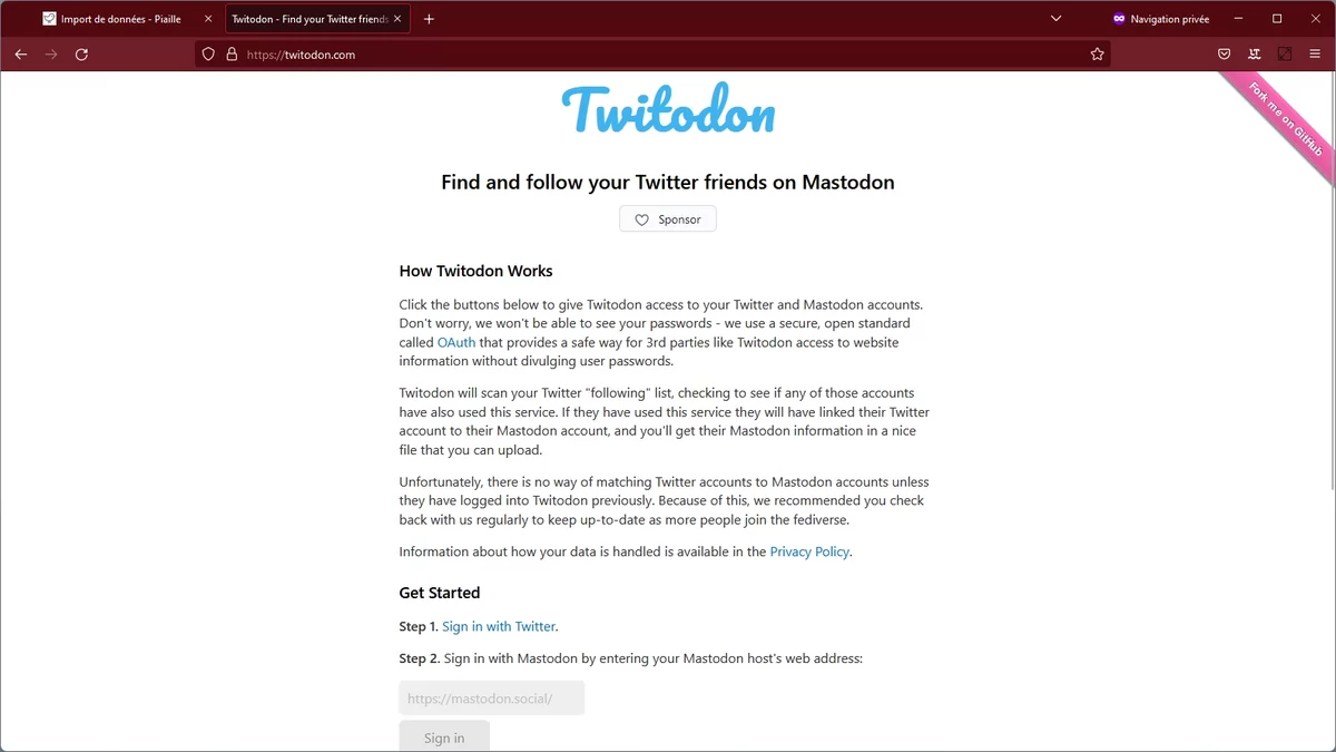 Twitodon © Capture d'écran