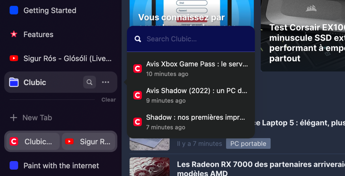 arc browser preview © clubic.com