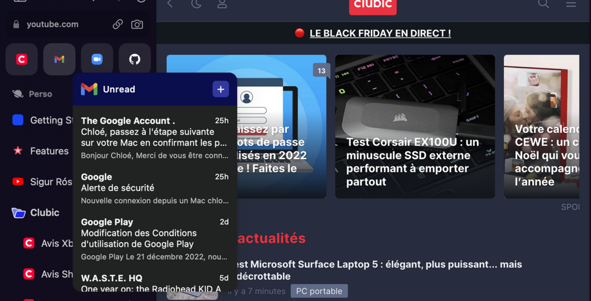 arc browser preview © clubic.com