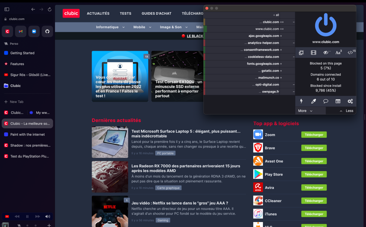 arc browser ublock origin © clubic.com
