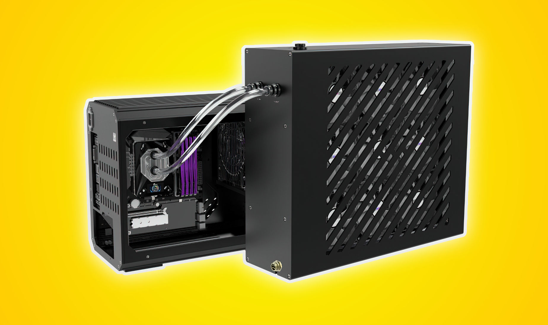 Un monstre de dissipateur externe pour refroidir jusqu'à quatre GPU à la fois