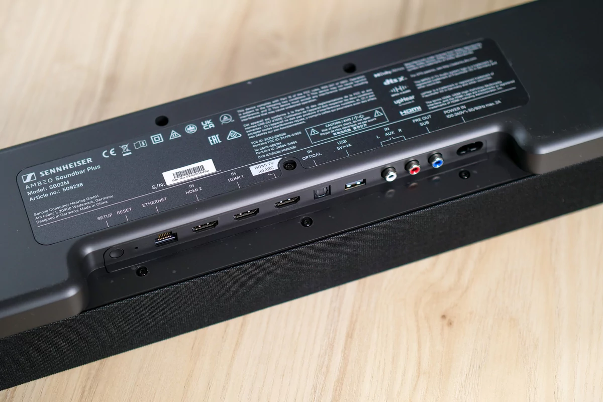 Test Sennheiser Ambeo Soundbar Plus + Ambeo Sub connexions