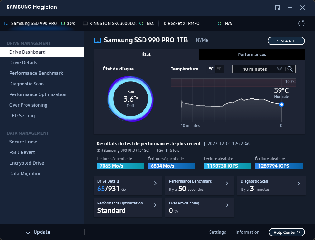 Samsung lève le voile sur le 990 Pro, un SSD PCIe 4.0 qui atteint 7,45 Go/s  - Les Numériques