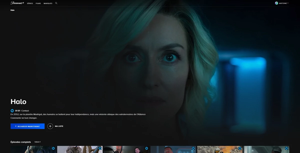 Séries Paramount+ © Capture d'écran