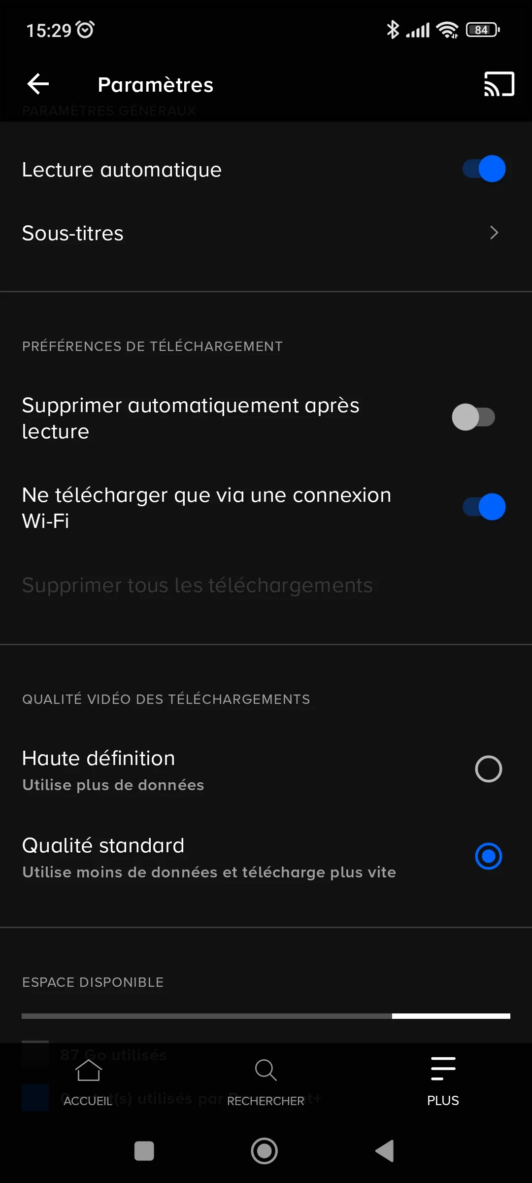 Paramount + Android 2 © Capture d'écran