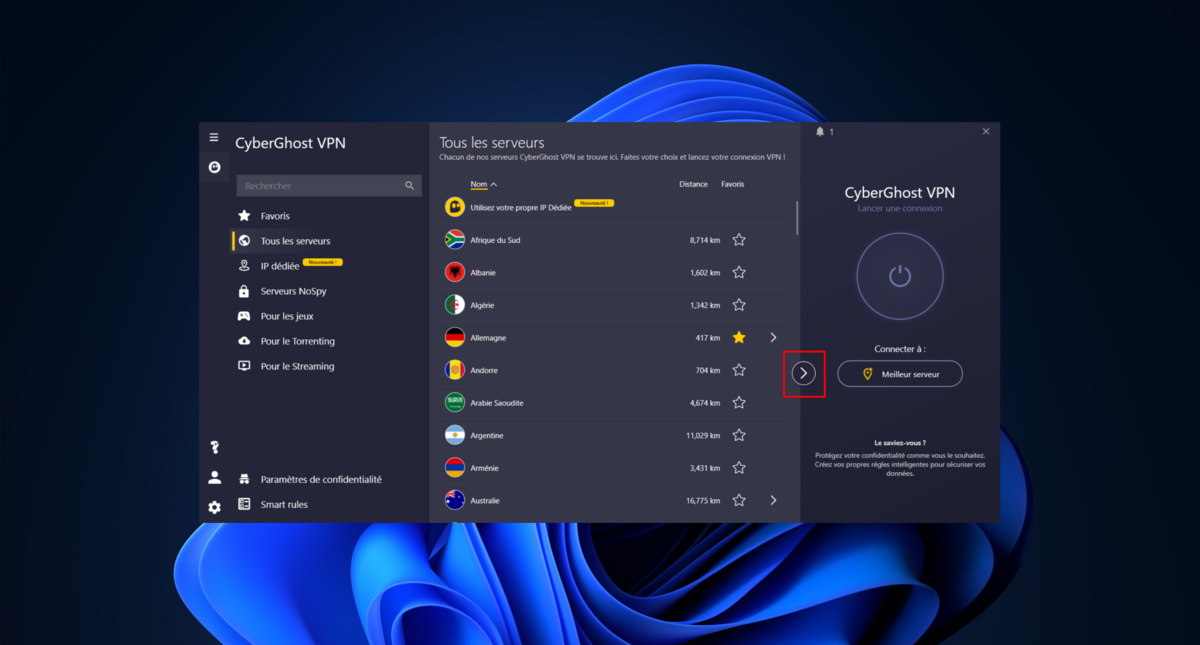 installer cyberghost © clubic.com