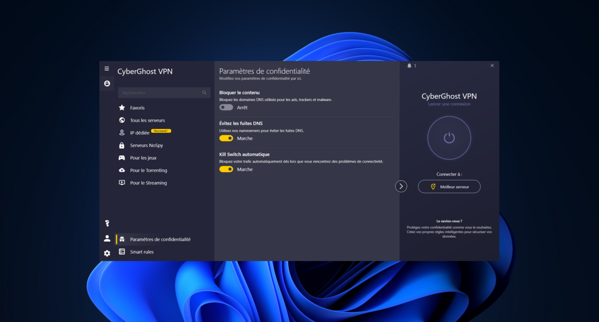 installer cyberghost © clubic.com