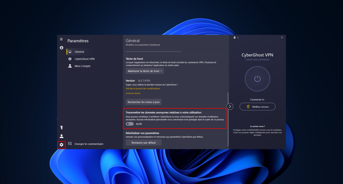 installer cyberghost © clubic.com