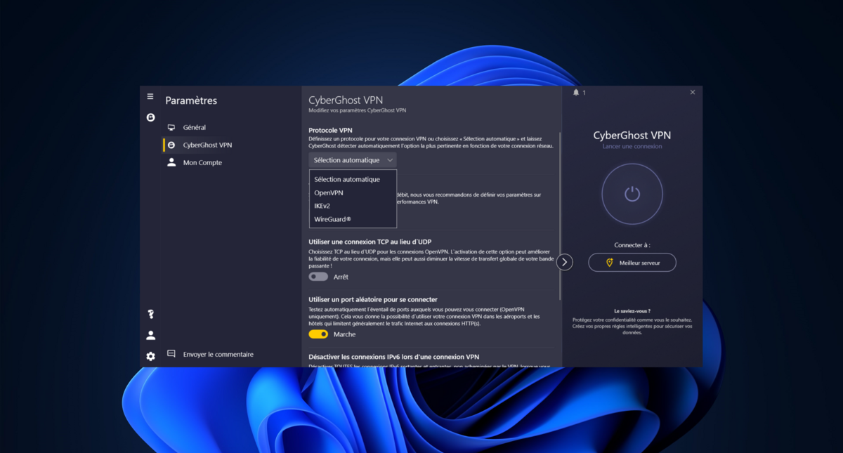 installer cyberghost © clubic.com