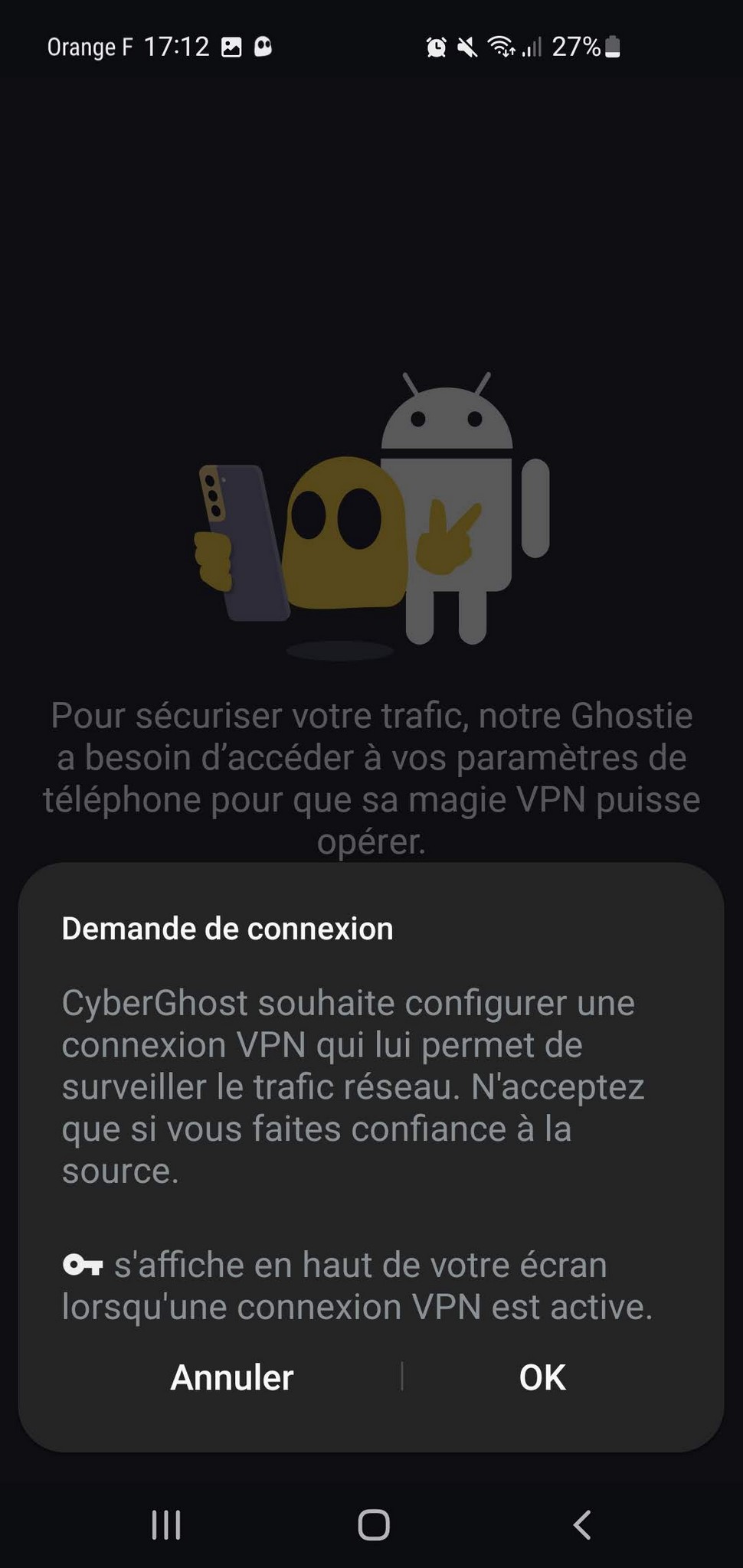 CyberGhost sur Android