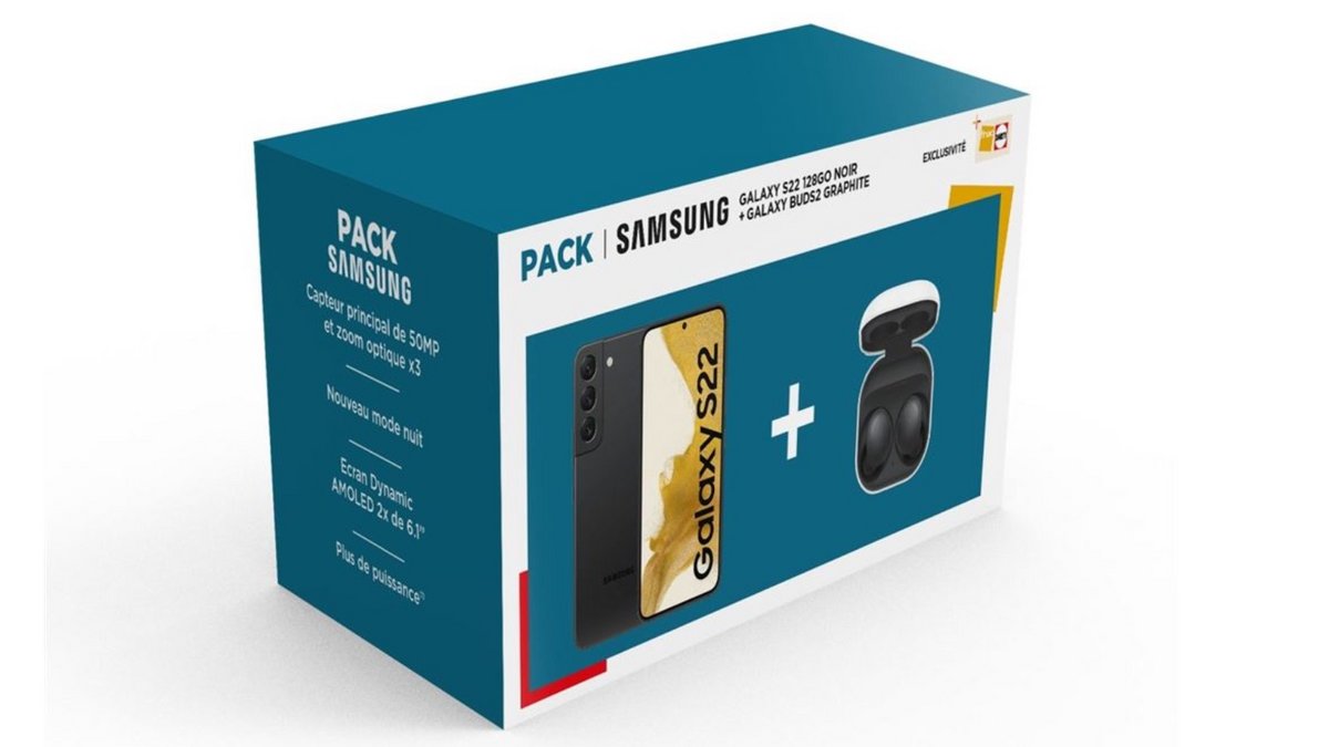 Le pack Samsung Galaxy S22 avec les Galaxy Buds 2