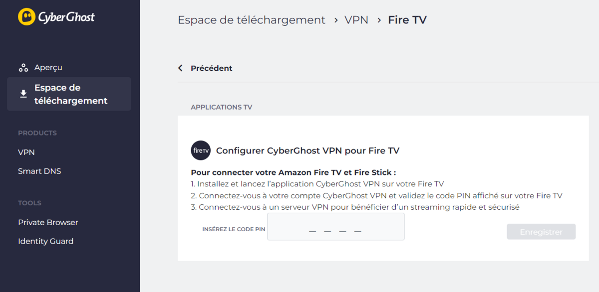 CyberGhost sur Amazon Fire TV - 4