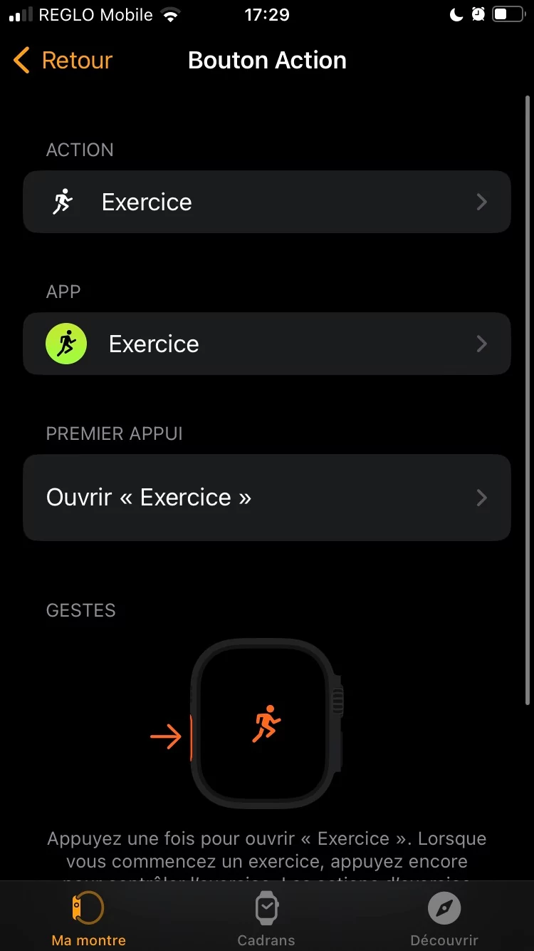 Apple Watch Ultra - Perso bouton 1 © Johan Gautreau