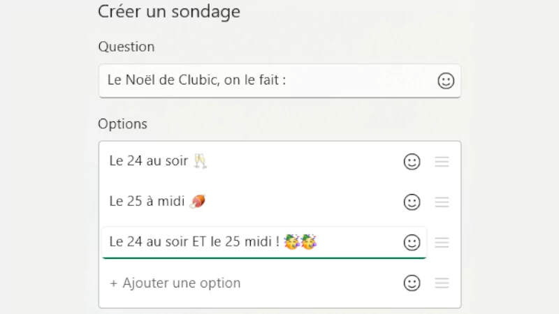 WhatsApp Sondage Clubic © © Clubic / Capture d'écran WhatsApp
