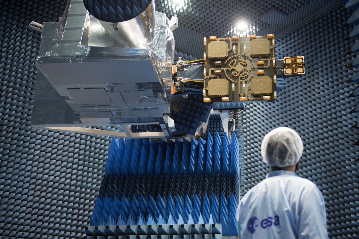 MTG-I1 satellite antenna test © ESA/Thales Alenia Space