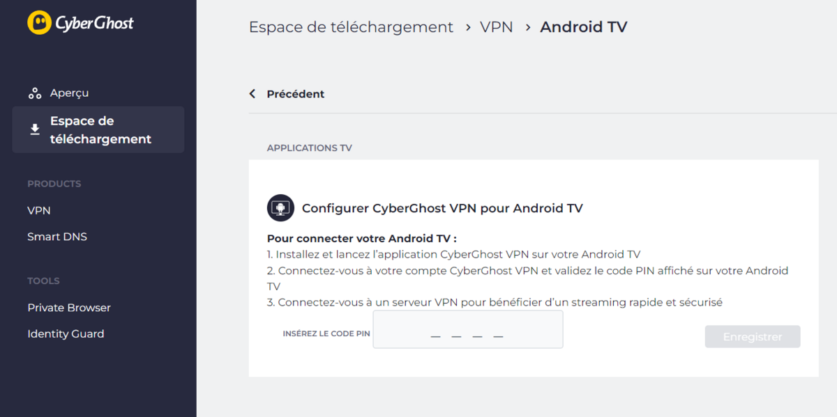 installer cyberghost © clubic.com
