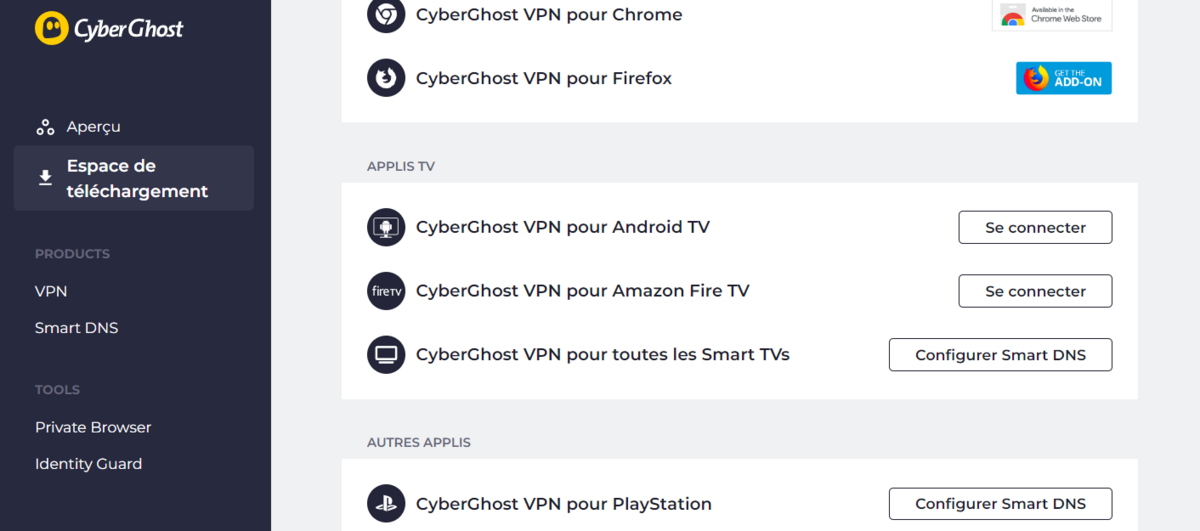 installer cyberghost © clubic.com