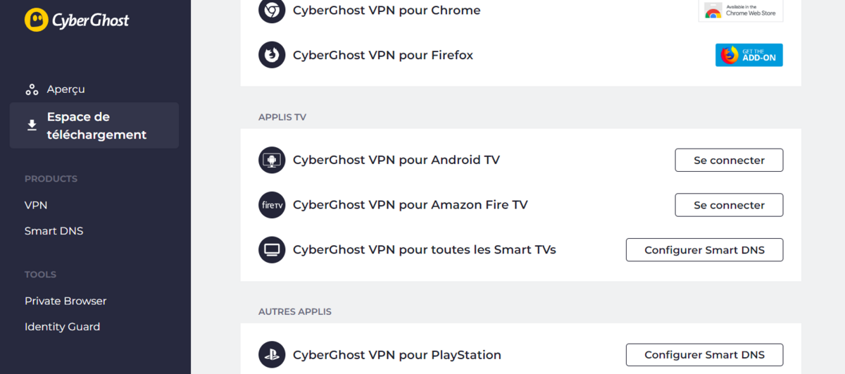 CyberGhost sur Android TV - 3