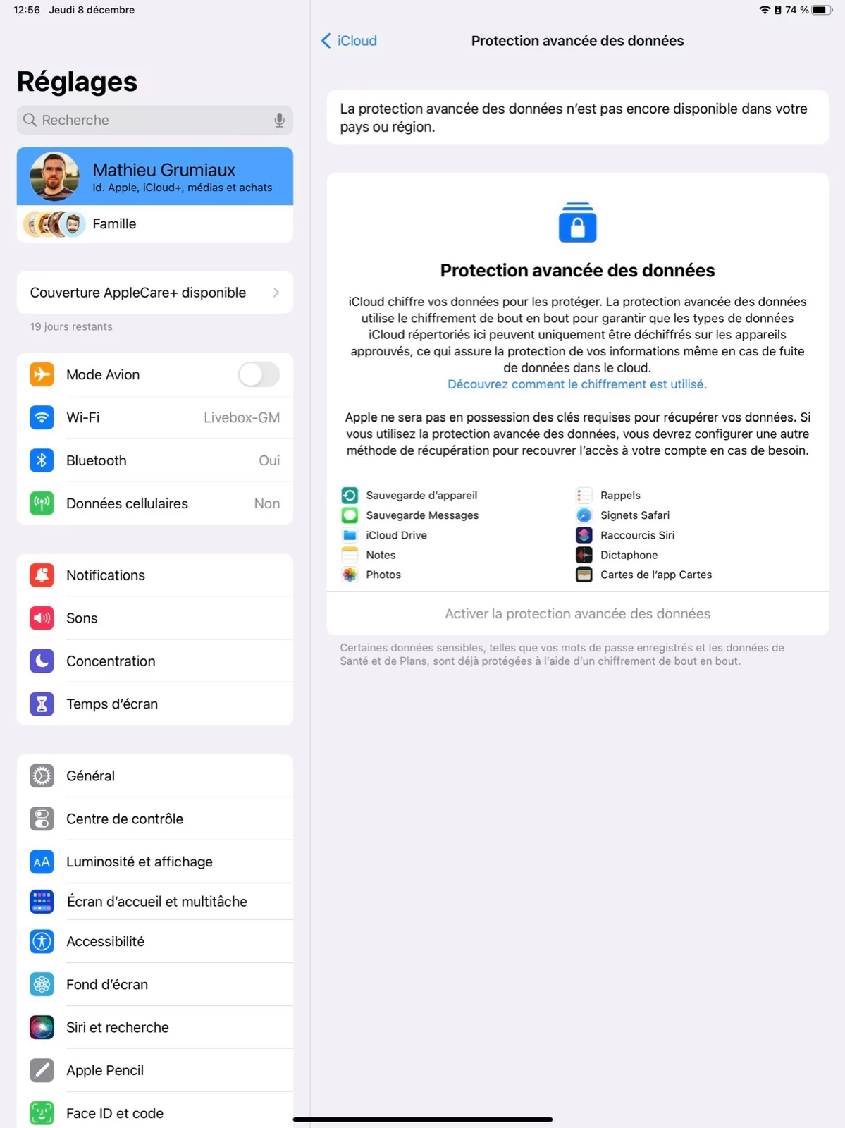 iCloud Chiffrement © © Mathieu Grumiaux pour Clubic