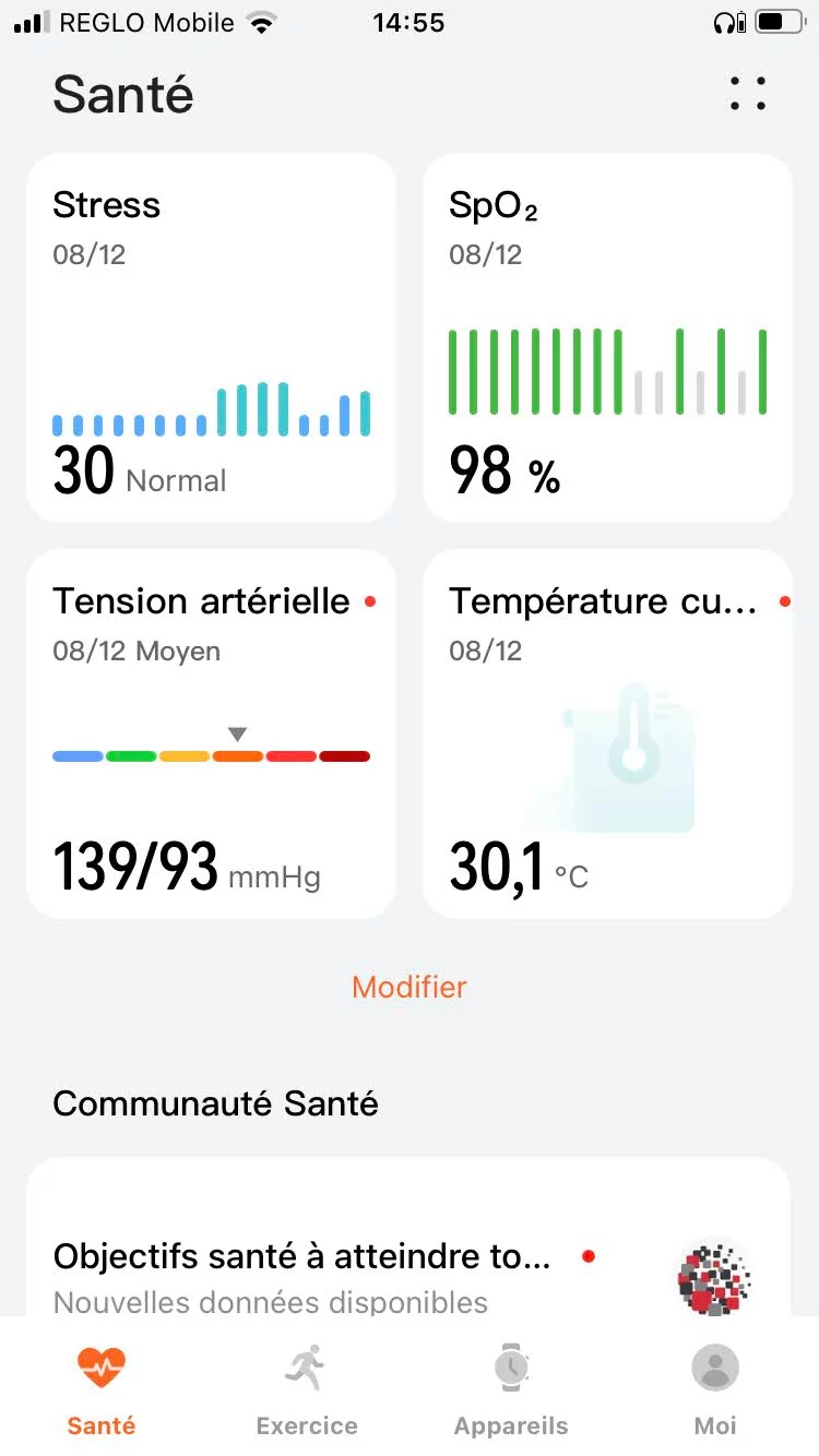 Huawei Watch D - Appli 2 © Johan Gautreau