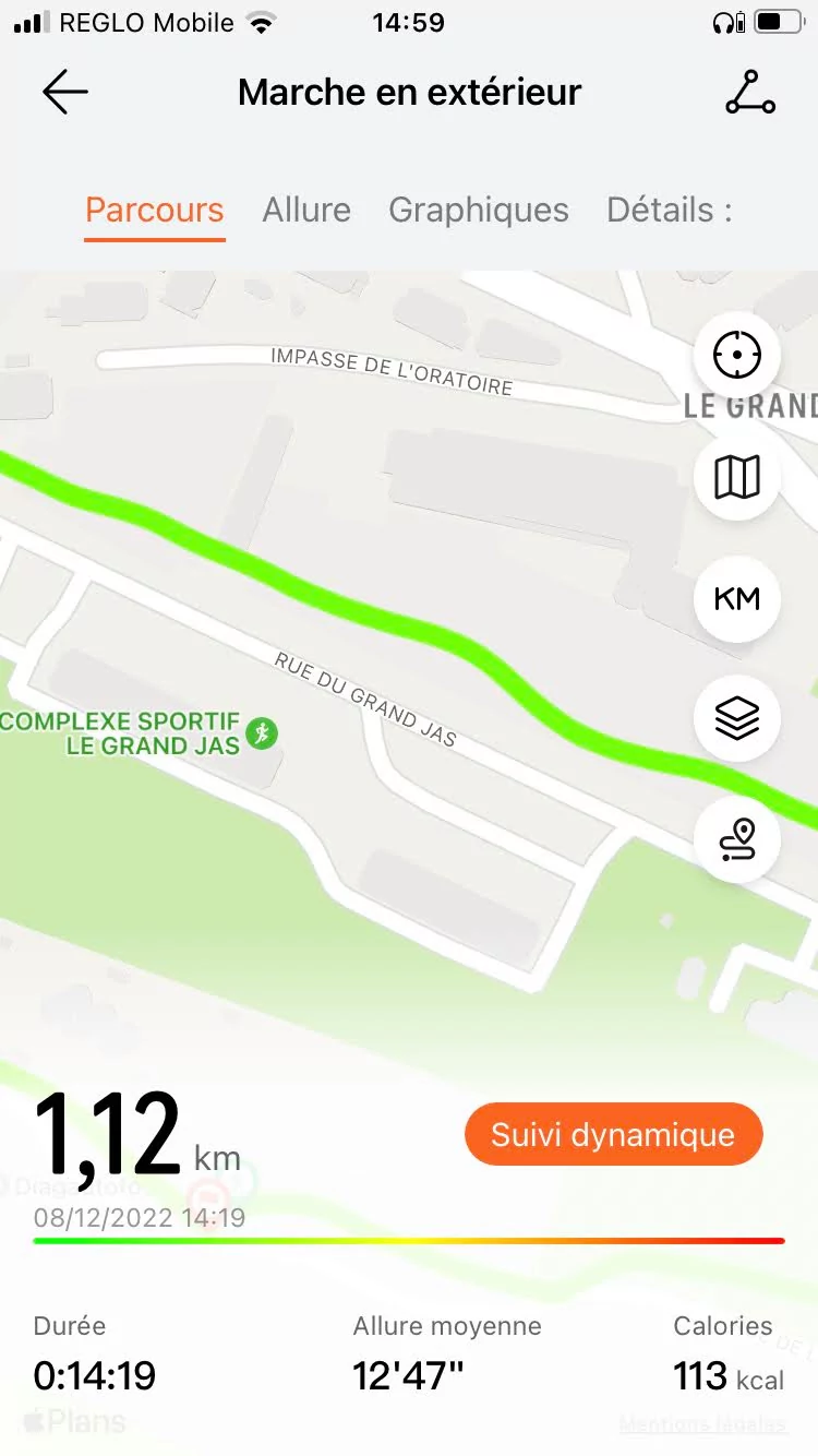Huawei Watch D - GPS 3 © Johan Gautreau
