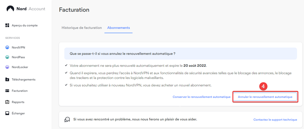 nordvpn resilier © NordVPN