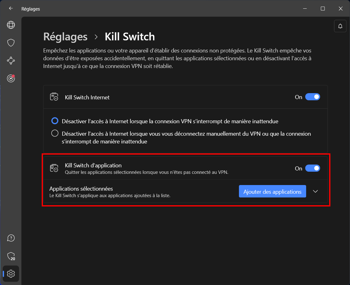 nordvpn kill switch © clubic.com