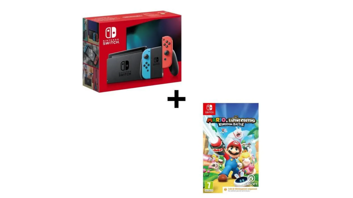 La Nintendo Switch et le jeu Mario + Lapins Crétins Kingdom Battle