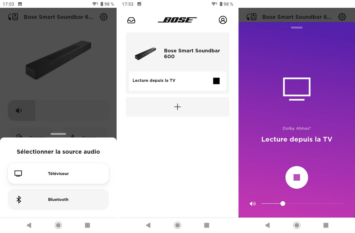 Test Bose Smart Soundbar 600 app lecture