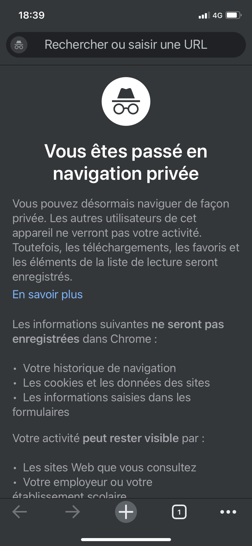 chrome navigation privée mobile 2