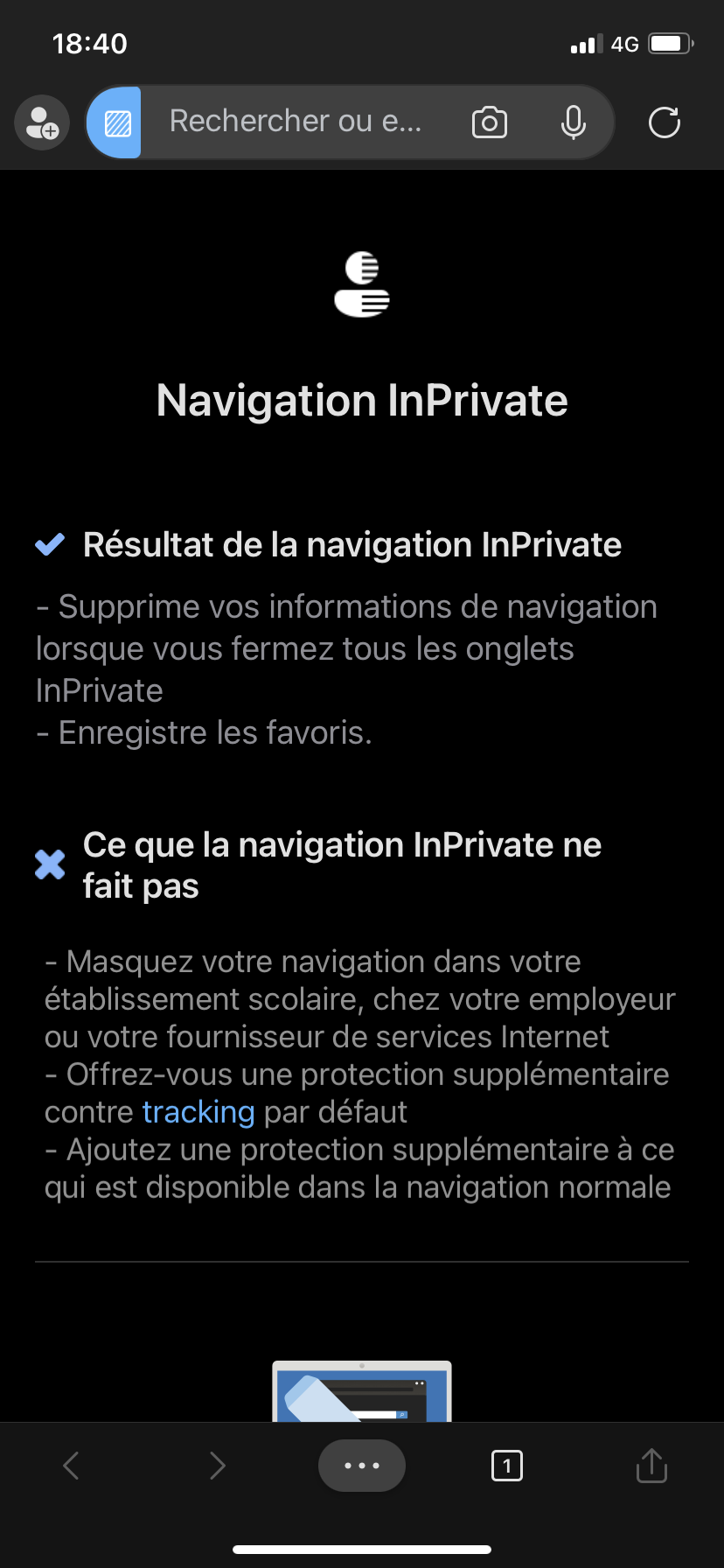Edge navigation privée mobile 2