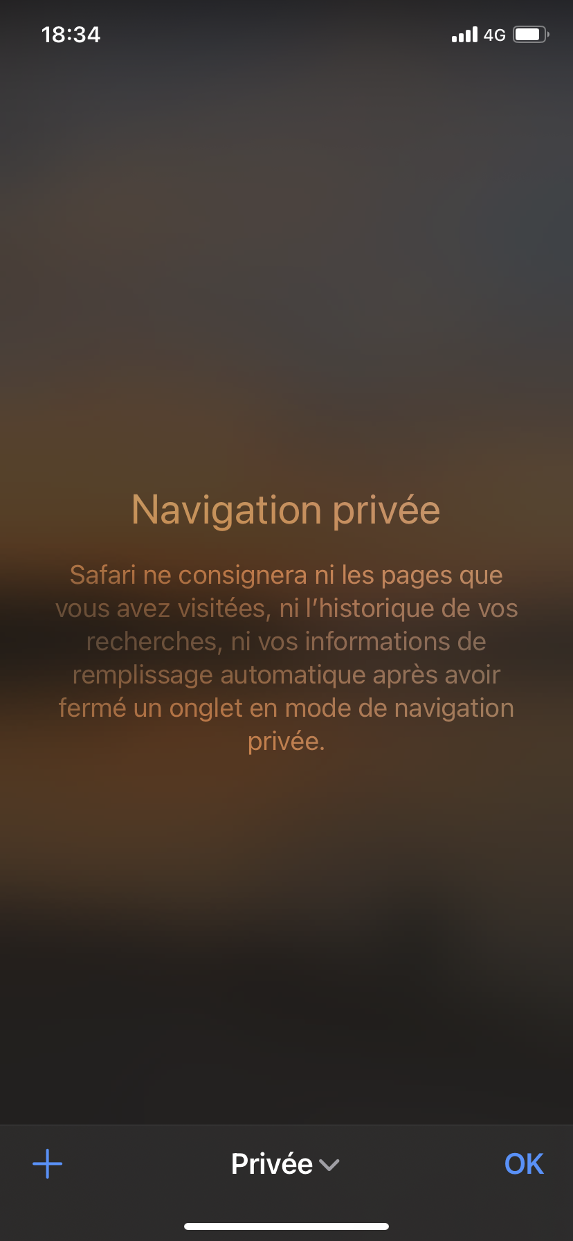 Safari navigation privée mobile 2