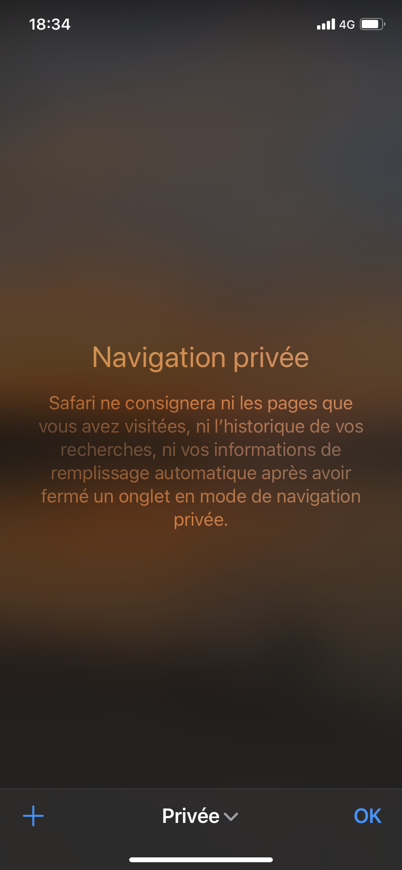 Safari navigation privée mobile 2