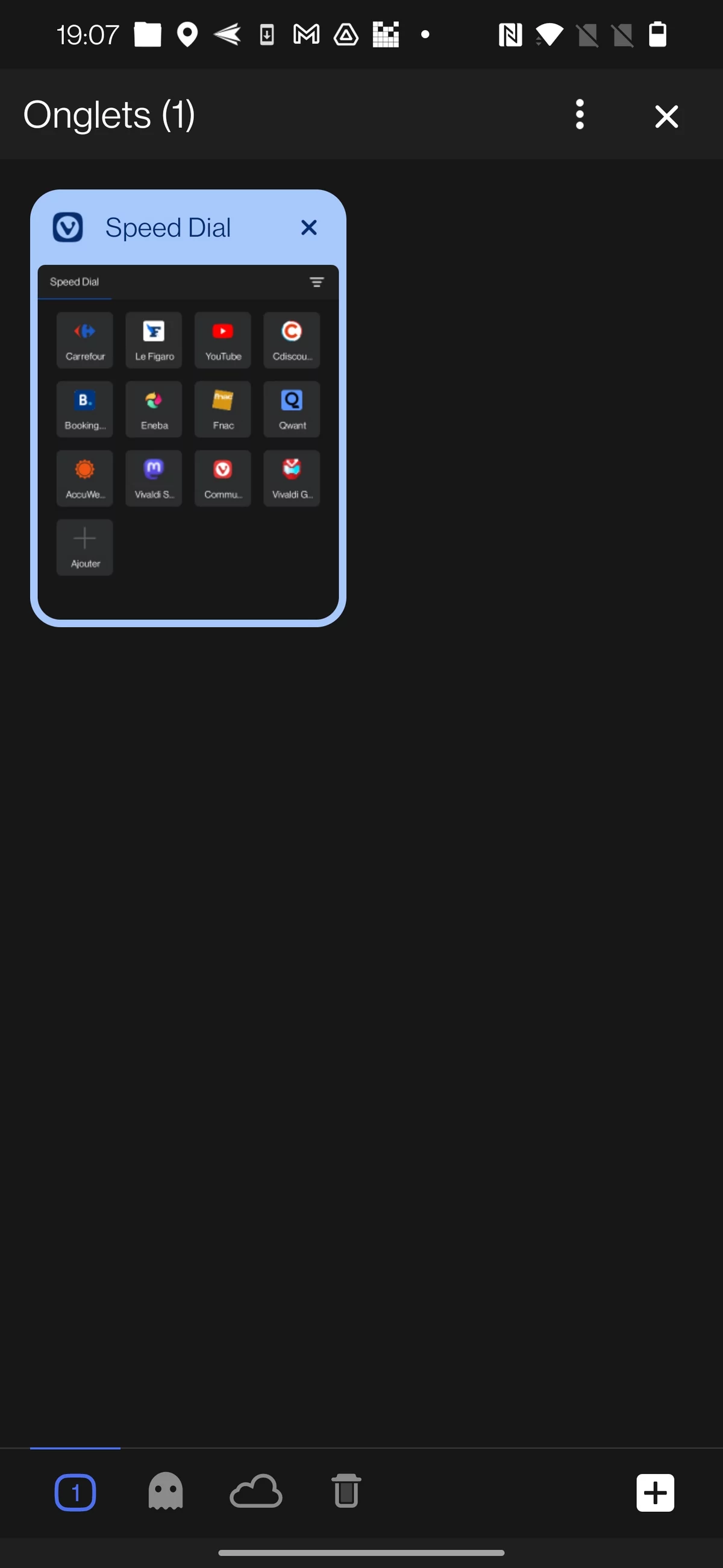 Vivaldi navigation privée mobile 2