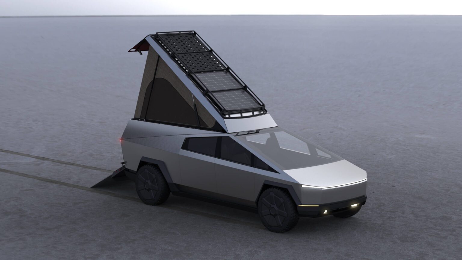 Cet étonnant concept transforme le Cybertruck de Tesla en van de camping