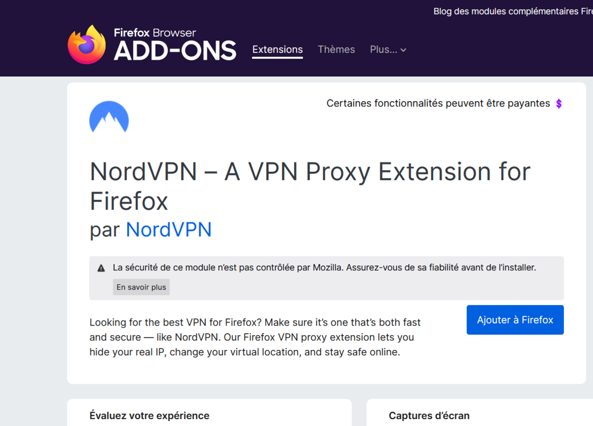 NordVPN - Firefox