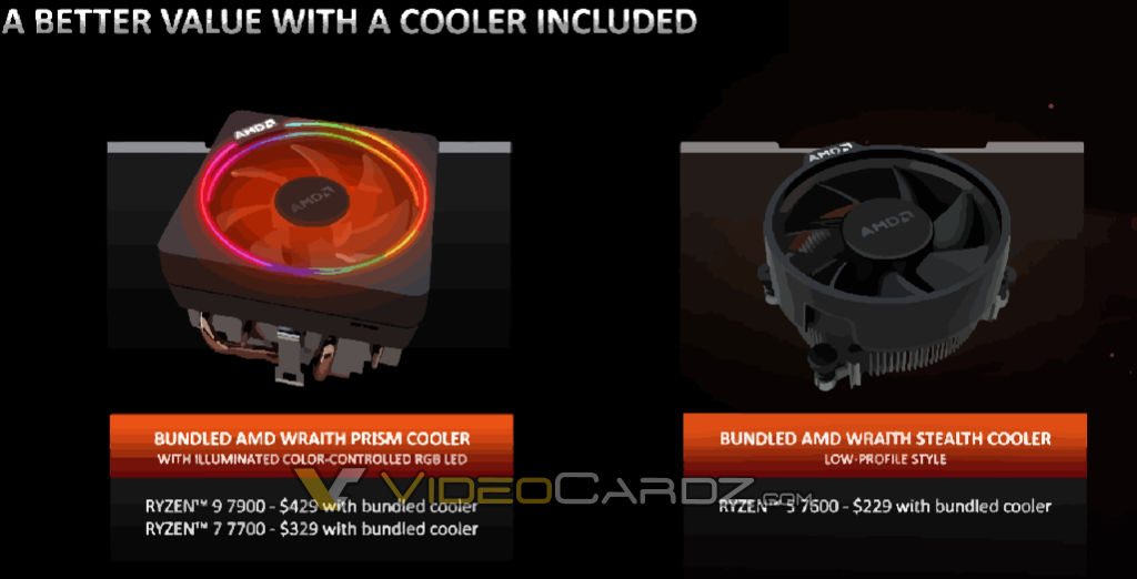 Les processeurs pourront être vendus avec un ventirad AMD © Videocardz