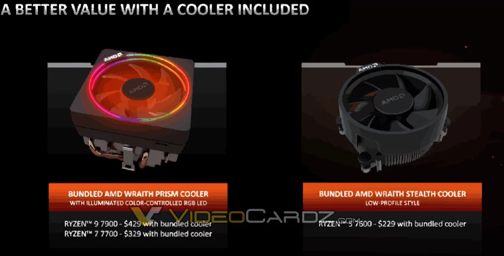 Spécifications AMD Ryzen 7000 © Videocardz