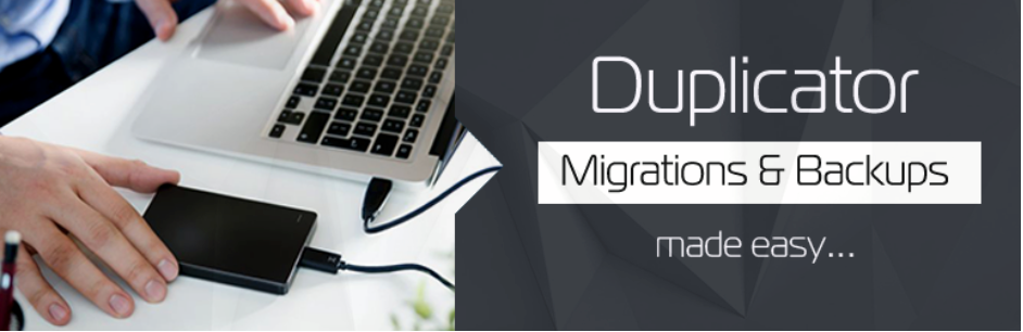 Duplicator WP screen