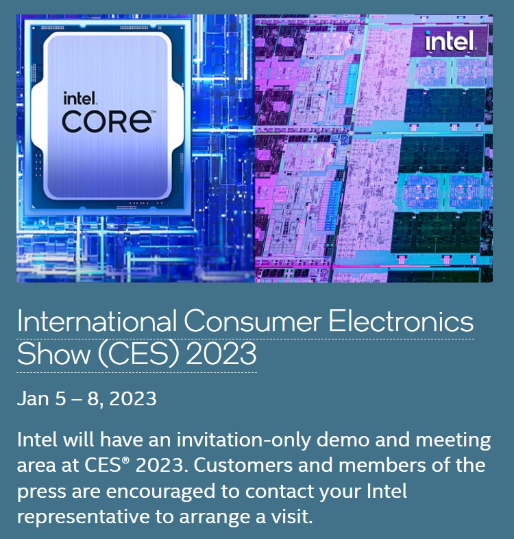 Intel au CES 2023 de Las Vegas © Videocardz