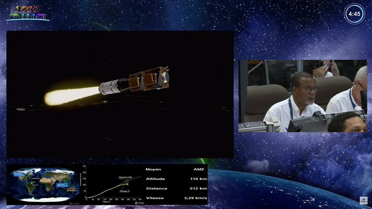 Lors du direct du lancement, la déviation de trajectoire du lanceur n'a pas fait de doutes. Crédits : Arianespace (YouTube)