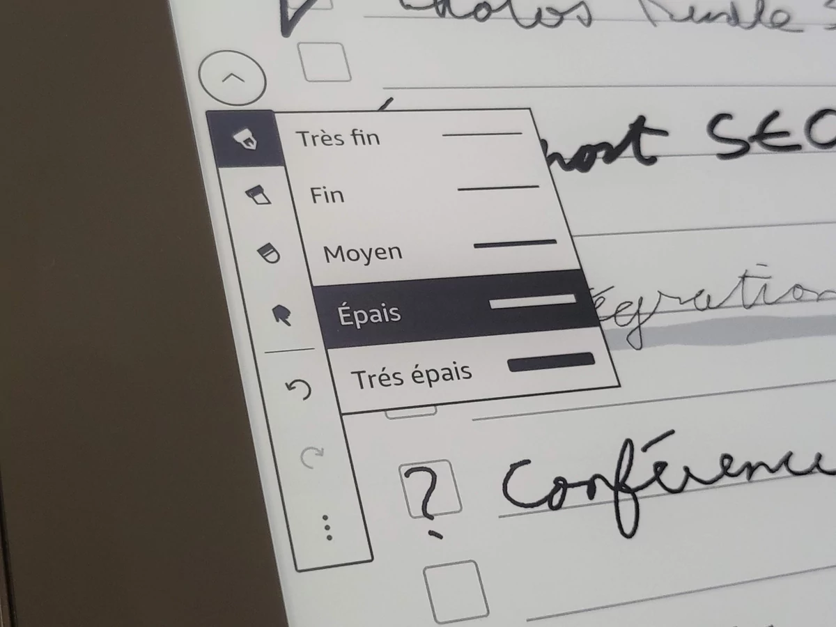 Kindle Scribe - Réglages stylet © Johan Gautreau