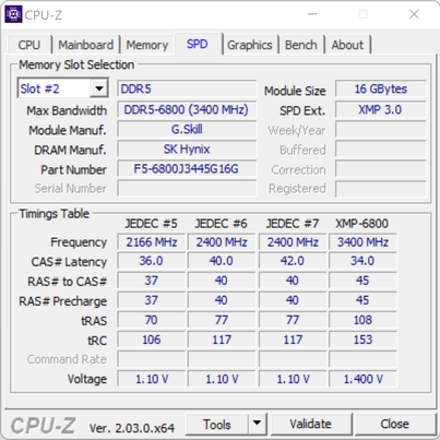 G.Skill Trident Z5 RGB 32 Go (2 x 16 Go) DDR5 6400 MHz CL32 - Noir pas cher  - HardWare.fr