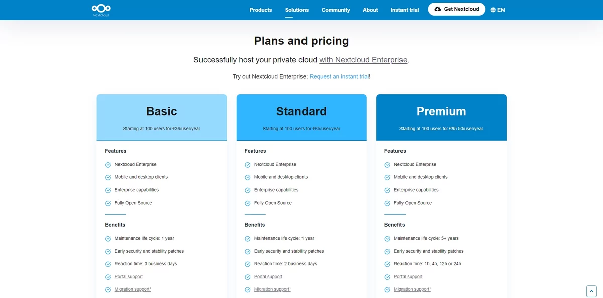 Nextcloud offre © Nextcloud