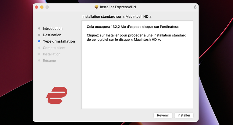 Installer ExpressVPN sur macOS