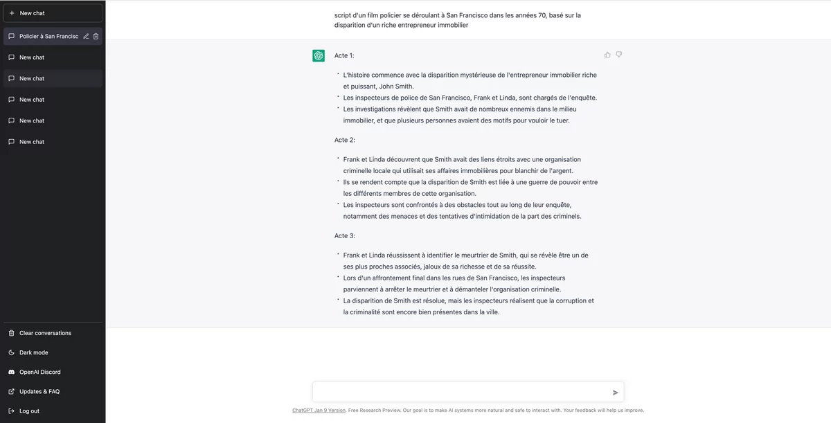 Exemple script ChatGPT